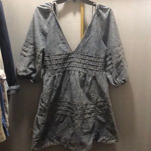 Free people denim mini dress